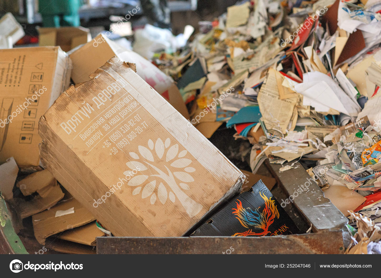 Piles Of Old Cardboard Boxes Stored For Recycling Closeup Stock Editorial Photo C Svyatoslavlipik 252047046