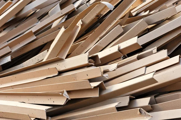 储存回收的成堆纸板箱 — 图库照片