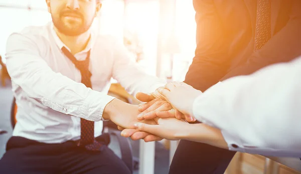 People making hands together — Stock Photo, Image