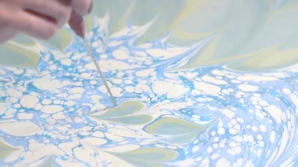 Abstractive Oil paints patronen — Stockvideo