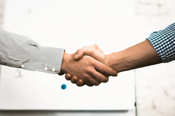 Greeting gesture, handshake of Business people — Stock Photo, Image
