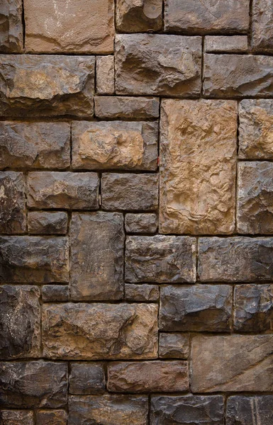 Alvenaria de tijolo brawn na parede velha. Textura abstrata ou fundo — Fotografia de Stock