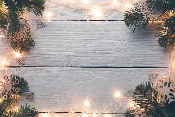 Bild von Weihnachten hölzerne graue Oberfläche — Stockfoto