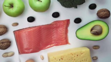 Ketogenic dietic gıda arka plan