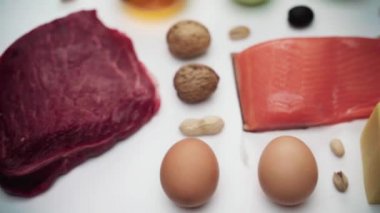 Ketogenic dietic gıda arka plan