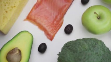 Ketogenic dietic gıda arka plan. 4 k görüntüleri