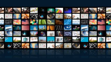 Akıllı televizyon, resimlerle TV'nin yakın çekim.
