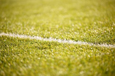 Futbol için yeşil çim yukarıdan Görüntü