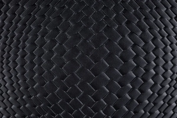 Background with black wicker material, close up – photo image — Stock Photo, Image
