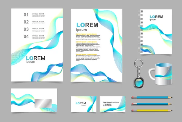 Conjunto Plantillas Elementos Infográficos Presentación Empresarial Diseño Folleto Vertical Corporativo — Archivo Imágenes Vectoriales