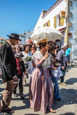 Saint-Marie-de-la-Mer, Provence, Fransa-25 Mayıs 2015: dünya Çingene Festivali, etnografik Turizm.