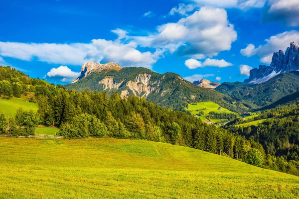 Varm Höst Dolomiterna Val Funes Italien — Stockfoto