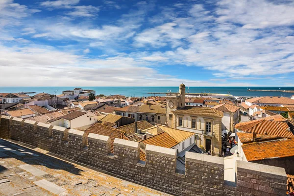 Yellow Orange Tiled Roofs Picturesque Provencal City Saintes Maries Mer — Stock Photo, Image