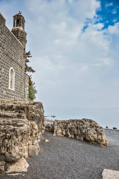 Chiesa Del Primato Tabgha Sul Mare Gennesaret Israele — Foto Stock