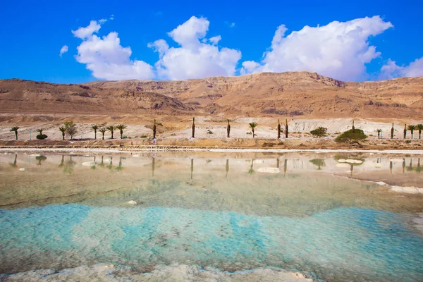 蒸发盐创造梦幻般的死海模式 以色列 — 图库照片