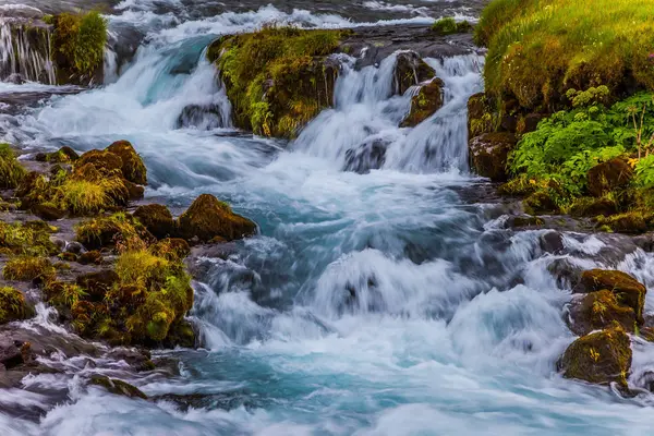 Cascata Cascata Bollente Brontolante Islanda — Foto Stock