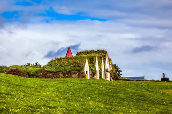 Ethnographic Museum Estate Glaumbaer Iceland Picturesque Village Old Houses Covered — Stock Photo, Image