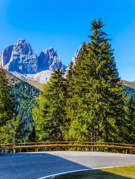 Alpi Dolomitiche Trovano Nella Parte Nord Orientale Dell Italia Strada — Foto Stock