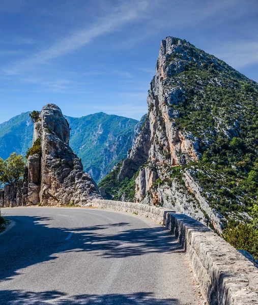 Jalan Gunung Picturesque Dan Berbahaya Alpen Prancis Provence Perjalanan Yang — Stok Foto