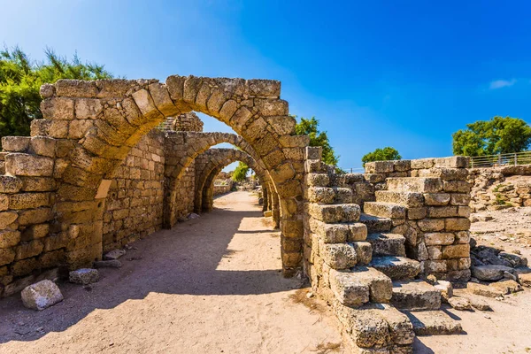 Pitoresk Caesarea Antik Kentin Kalıntıları Srail — Stok fotoğraf