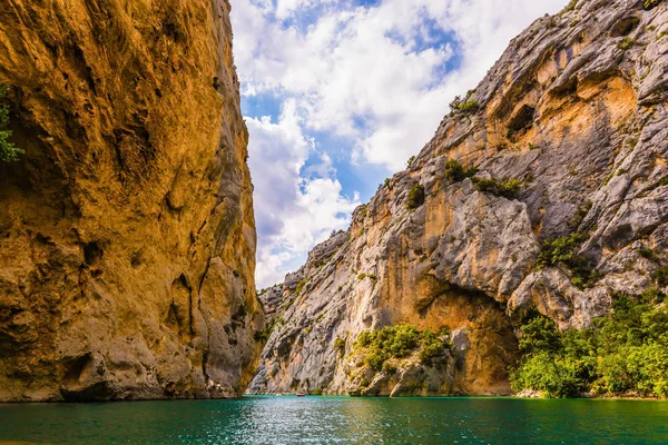 Fascinerande Resa Genom Azurblå Vatten Verdon River Provence Alperna Frankrike — Stockfoto