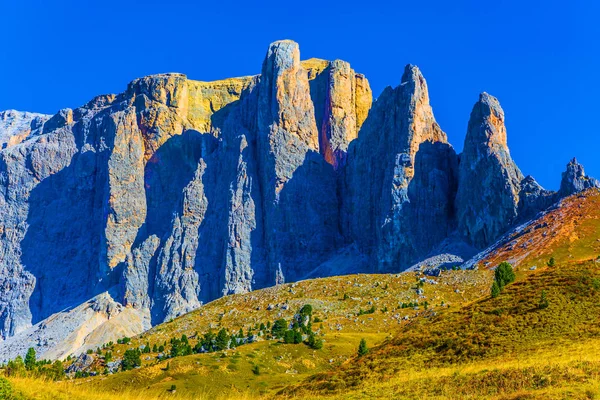 Rota Mais Bonita Das Dolomitas Italianas Alpes Calcário Sul Majestosas — Fotografia de Stock