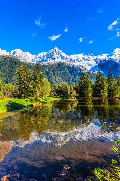Het Stadspark Van Chamonix Franse Alpen Concept Van Actieve Wintertoerisme — Stockfoto