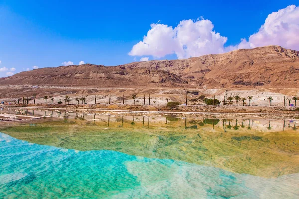 Koncept Zdravotní Ekologické Turistiky Terapeutické Mrtvé Moře Izrael — Stock fotografie