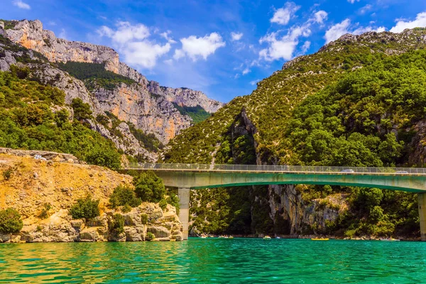 Gran Puente Sobre Cañón Río Verdon Parque Nacional Merkantur Provenza —  Fotos de Stock