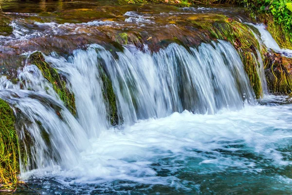 Piccola Città Turistica Sul Fiume Corano Croazia Slunj — Foto Stock