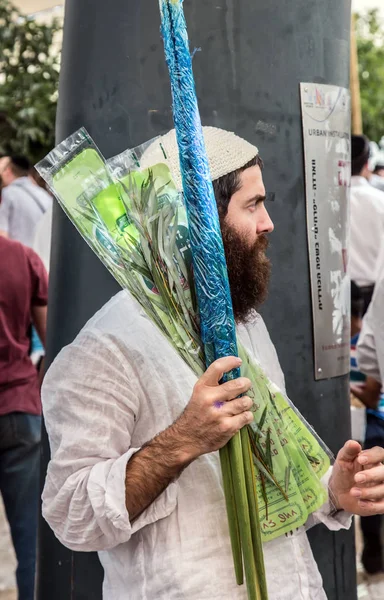 Jerusalem Israel Oktober 2016 Traditionell Marknad Före Semestern Sukkot Stilig — Stockfoto