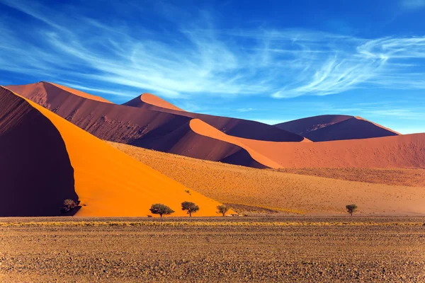 Parque Namib Naukluft Pôr Sol Borda Afiada Luz Sombra Sobre — Fotografia de Stock