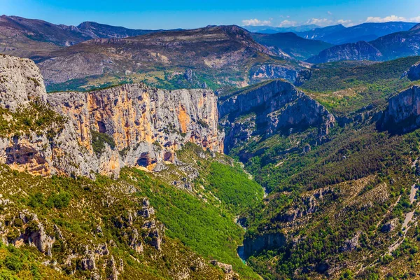 Güzel Kanyon Avrupa Verdon Içinde Yolculuk Fransız Alpleri Nde Dik — Stok fotoğraf