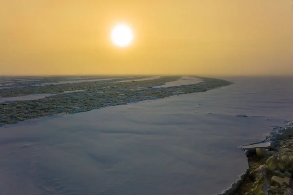 Halvány Téli Reggelen Lappföldön Sarkvidéki Turista Kirándulás Felejthetetlen Hajókázás Tenger — Stock Fotó