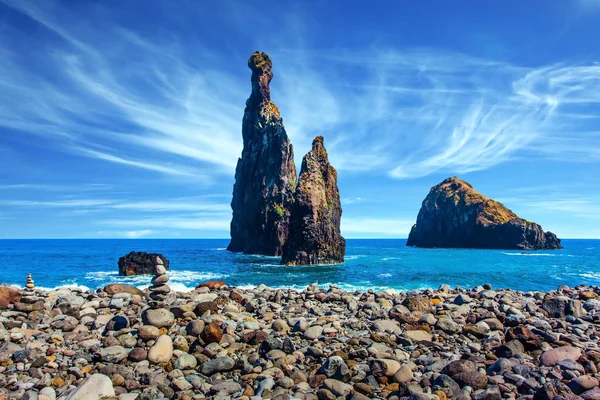 Impresionante Viaje Isla Hadas Cálido Día Verano Isla Volcánica Madeira — Foto de Stock