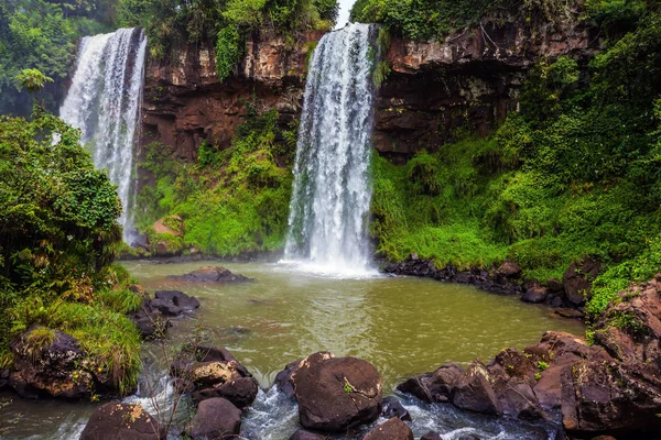 Two powerful fairy waterfalls — Stock Photo, Image