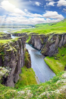 Kuzey güneşi tundraüzerinde parlıyor