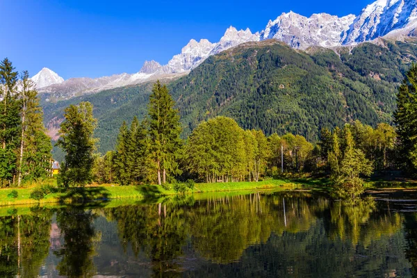 Picturesque park in the Chamonix — Stock Photo, Image