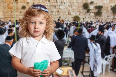 Mavi gözlü güzel sarışın çocuk 