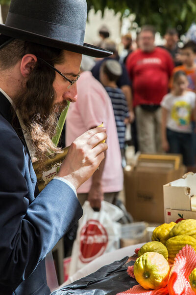 Religious Jew with black beard