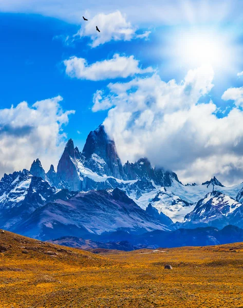 O Monte Fitz Roy nas nuvens — Fotografia de Stock