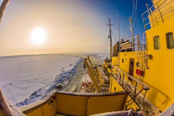 Soleil polaire faible en Laponie — Photo