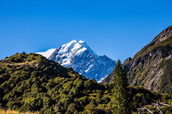 Montagna Più Alta Della Nuova Zelanda Aoraki Monte Cook Cima — Foto Stock