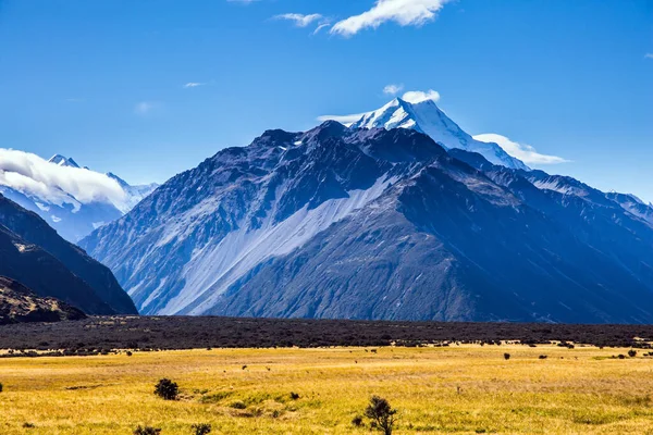 Найвища Гора Нової Зеландії Аоракі Або Гора Кук Вершина Гори — стокове фото