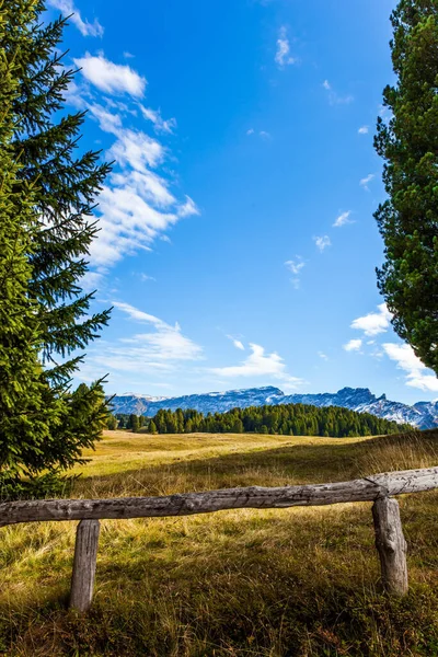 Beautiful Sunny Day Hiking Taking Photos Indian Summer Dolomites Alpe — Stock Photo, Image