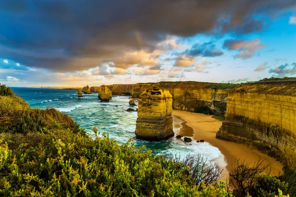 Viaje Para Austrália Fabulosa Luz Manhã Costa Pacífico Perto Melbourne — Fotografia de Stock