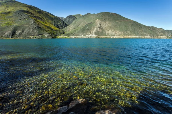 남섬의 아름다움 뉴질랜드 알프스 사이의 크롬웰 생태학 관광의 — 스톡 사진