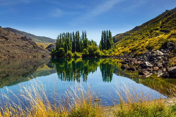 Magica Nuova Zelanda Dintorni Della Città Cromwell Colline Laghi Vicolo — Foto Stock