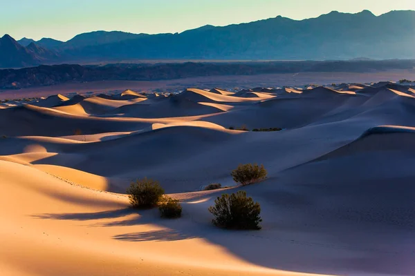 Usa Mesquite Flat Sand Dunes Ingår Death Valley Kalifornien Magiskt — Stockfoto