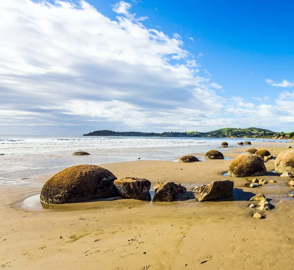 Popularna Atrakcja Turystyczna Piaszczysta Plaża Oceanie Spokojnym Nowa Zelandia Malownicza — Zdjęcie stockowe